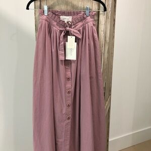 NWT! Beautiful! THE GREAT Button-Front Skirt with Tie Waist